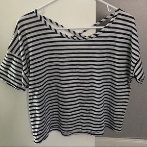 Striped Top w/ Criss-Cross Back